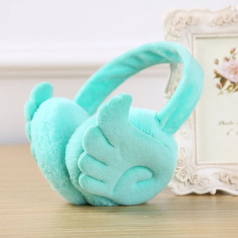 Girls plush earmuffs in various colours for winter warmth