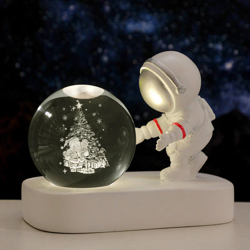 Enchanting Cosmic Night Light: A mesmerizing crystal ball that casts a warm, soothing glow and transforms any space into a tranquil oasis with its stunning 3D celestial design.