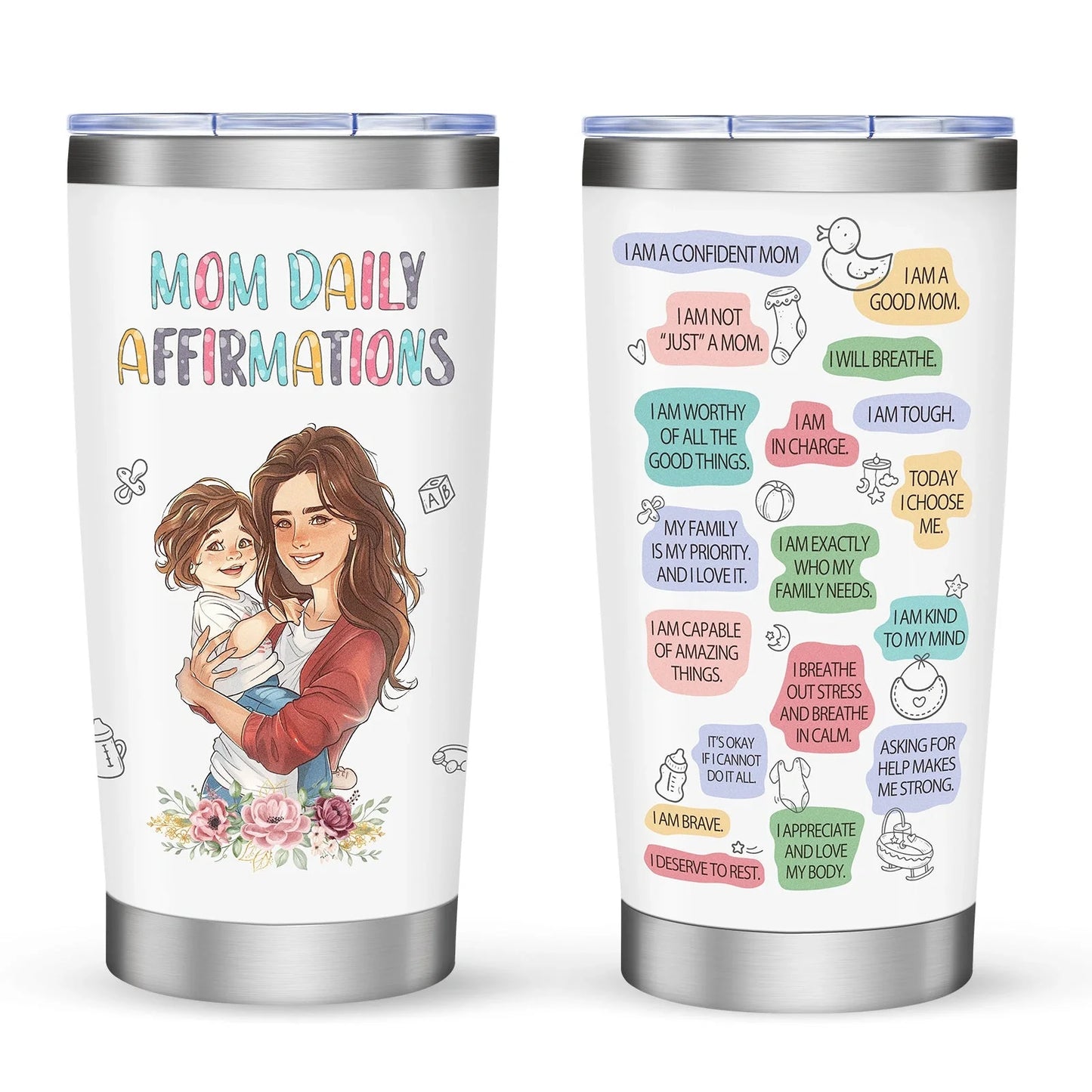 20oz Car Cup with secure lid, perfect for preventing spills during commutes