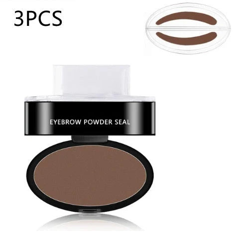 Precision Eyebrow Enhancing Makeup Kit with Stamp and Powder for Flawless Brows