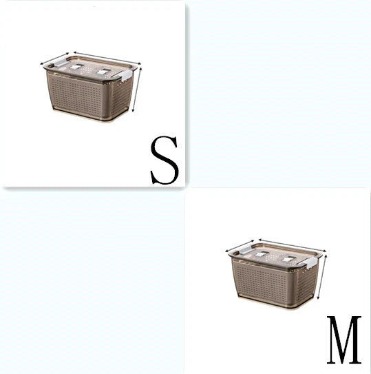 Premium food preservation containers for large capacity refrigerators, featuring customisable partitions, easy-to-clean design, and durable construction.