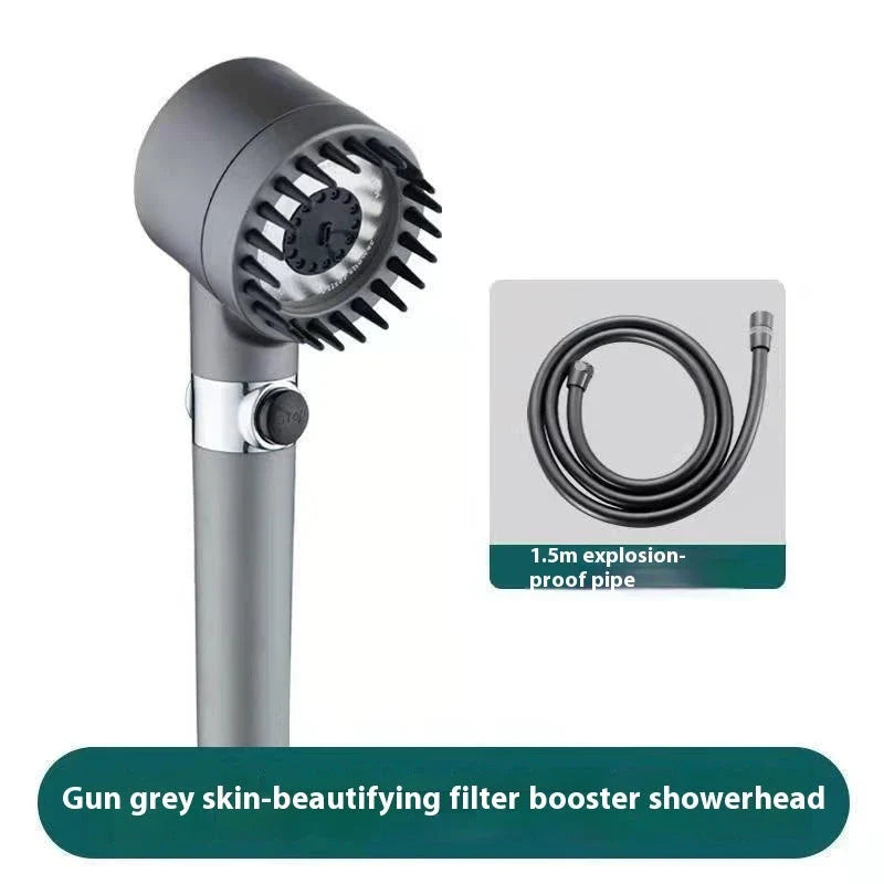 Premium 3-mode high-pressure shower head with detachable filter, made of durable ABS material for a relaxing and refreshing shower experience.