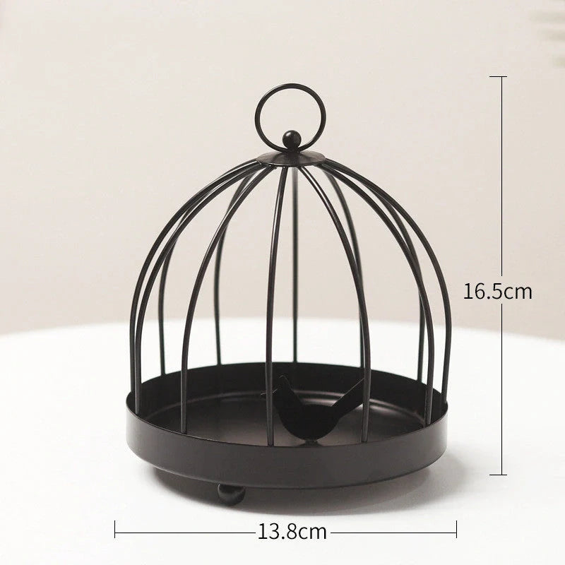 Nordic style iron mosquito coil holder in birdcage design for indoor use
