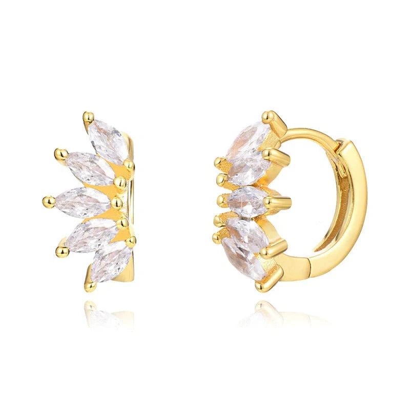 Elegant British-inspired Horse Eye Stone Earrings with a mesmerising symmetrical design and premium precious stones