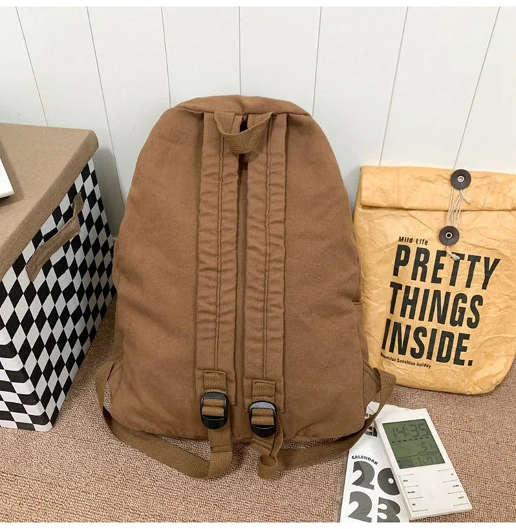 GiftHome UK Quality Canvas Backpack for Female College Students