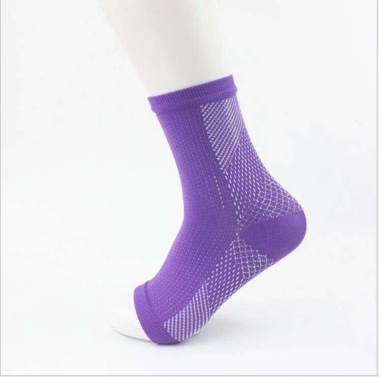 Premium sports compression socks with ankle support, breathable nylon material, and stylish designs