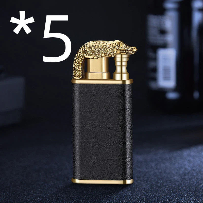 Versatile double flame lighter with a sleek and stylish design, perfect for outdoor adventures, grilling, and cigar lighting.