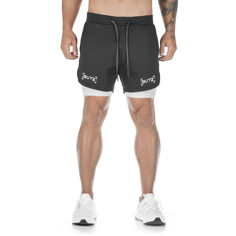 GiftHomen UK Men's Quick-dry Nylon Sports Shorts with Double-layer Design