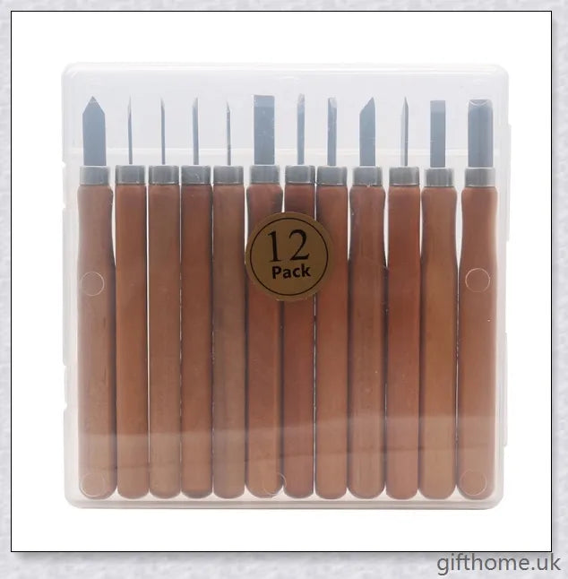 Carving Wood For Beginners 12Pcs High Quality Alloy Steel Wood Carving Knife Carving Knife Kit Tools, wood carving tools set, carving kit for beginners