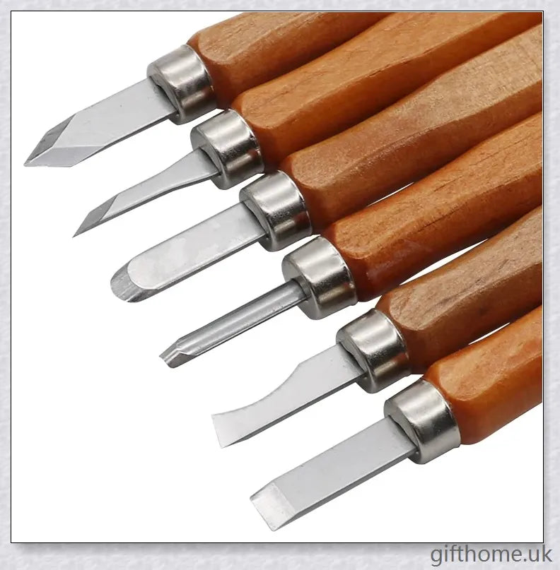 GiftHome Carving Wood For Beginners 12Pcs High Quality Alloy Steel Wood Carving Knife Carving Knife Kit Tools