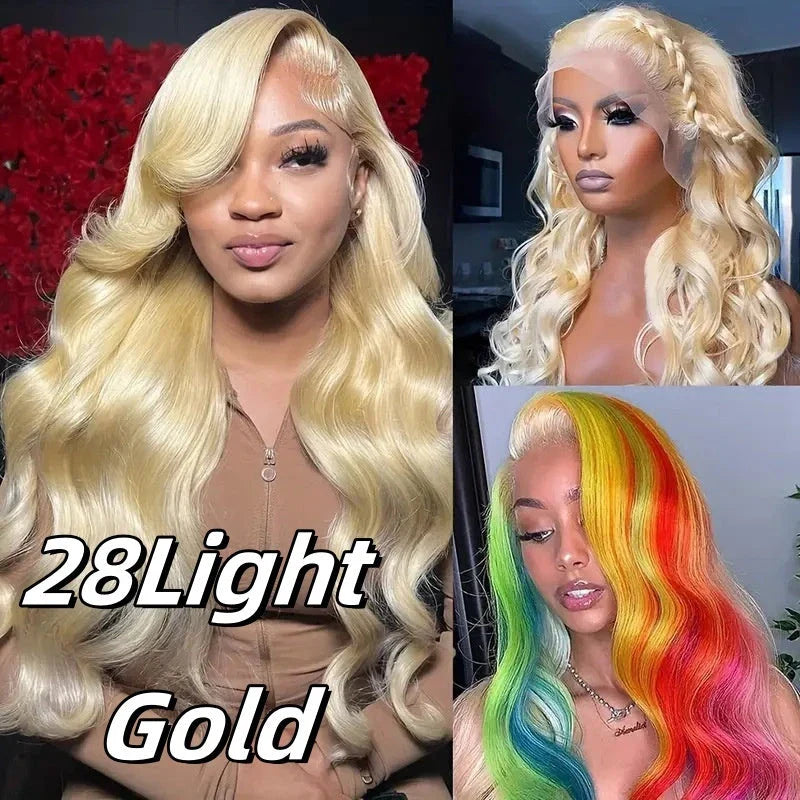 Luxurious European and American-style lace full-head synthetic wig in a variety of lengths and colours