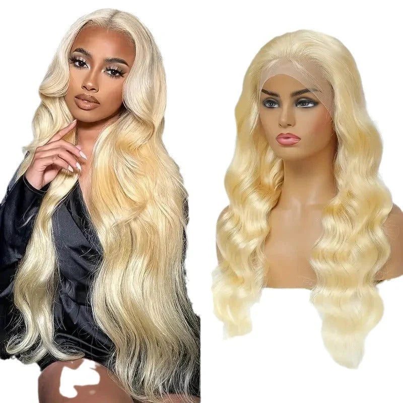 Luxurious European and American-style lace full-head synthetic wig in a variety of lengths and colours