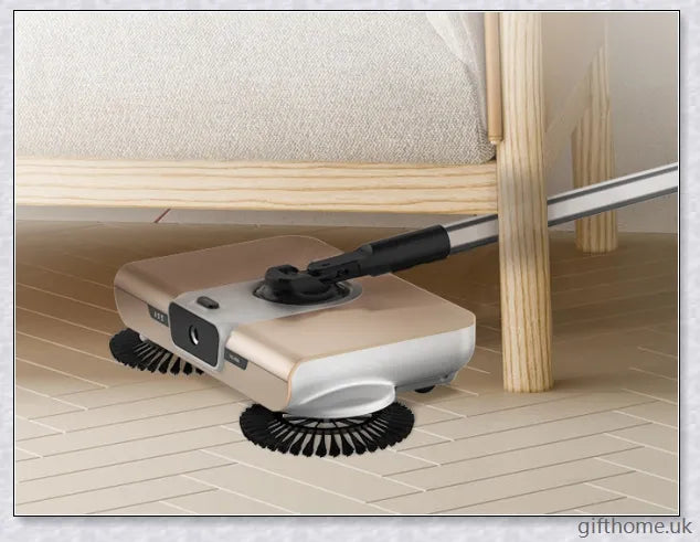 Premium broom set with adjustable handle, spacious dust box, and mop attachment for efficient floor cleaning