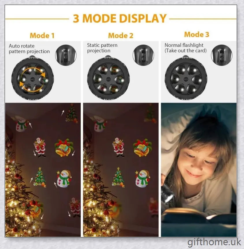 Halloween Holographic Projector with 12 Enchanting Projection Patterns for Spooky Seasonal Decor