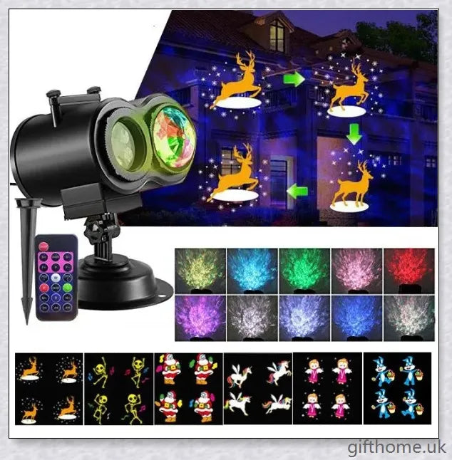 Halloween Holographic Projector with 12 Enchanting Projection Patterns for Spooky Seasonal Decor