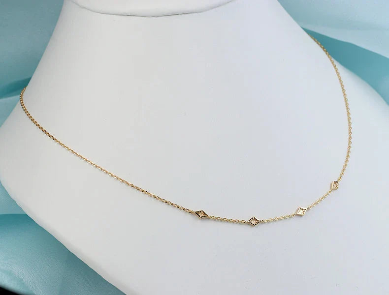 Premium 925 sterling silver necklace with a simple, elegant geometric design