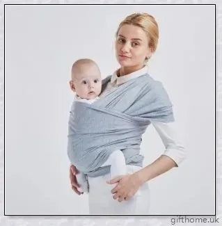 A cosy and comfortable baby carrier sling in a stylish design, perfect for hands-free parenting during family adventures