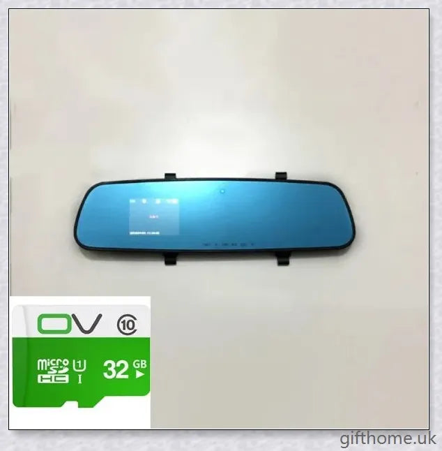 1080P HD Rearview Mirror Driving Recorder with motion detection, collision sensors, and a broad 100-degree lens angle for comprehensive in-car security