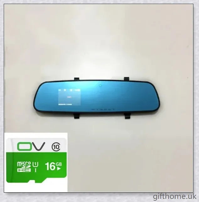 1080P HD Rearview Mirror Driving Recorder with motion detection, collision sensors, and a broad 100-degree lens angle for comprehensive in-car security