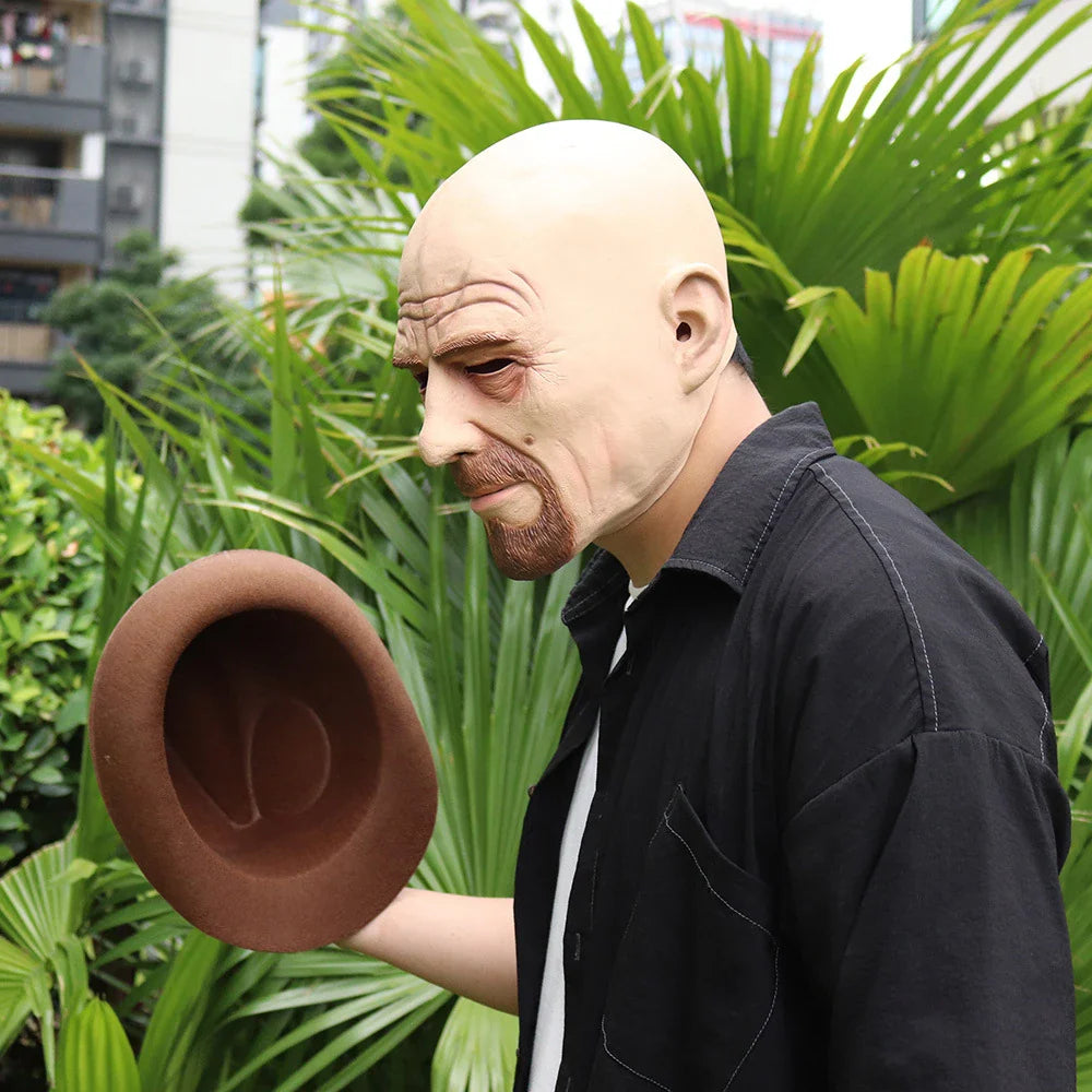 Lifelike 3D Halloween headgear with chilling latex design for spooky costume and party looks