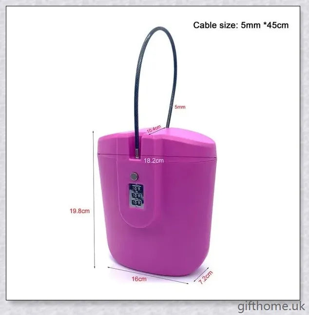 A durable ABS plastic storage bucket with a password lock, ideal for keeping valuables secure during outdoor activities.