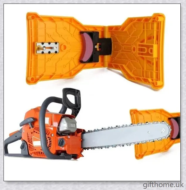 A compact and lightweight chainsaw teeth sharpener with a protective case and high-quality whetstone for quickly restoring the cutting edge of your chainsaw.
