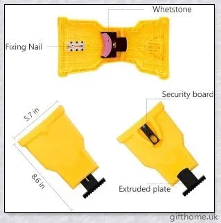 A compact and lightweight chainsaw teeth sharpener with a protective case and high-quality whetstone for quickly restoring the cutting edge of your chainsaw.