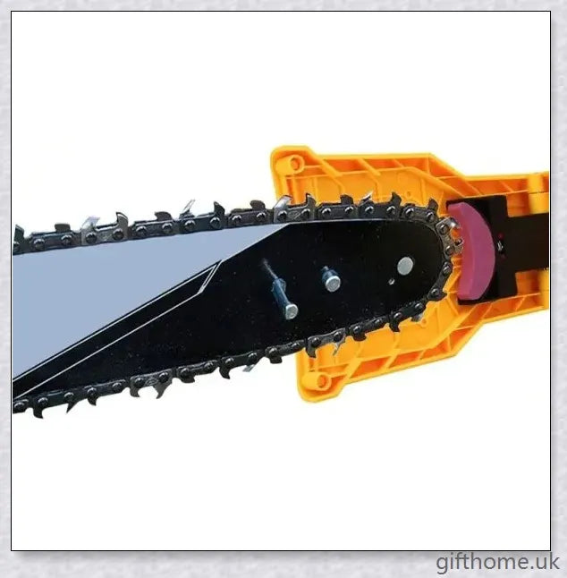 A compact and lightweight chainsaw teeth sharpener with a protective case and high-quality whetstone for quickly restoring the cutting edge of your chainsaw.