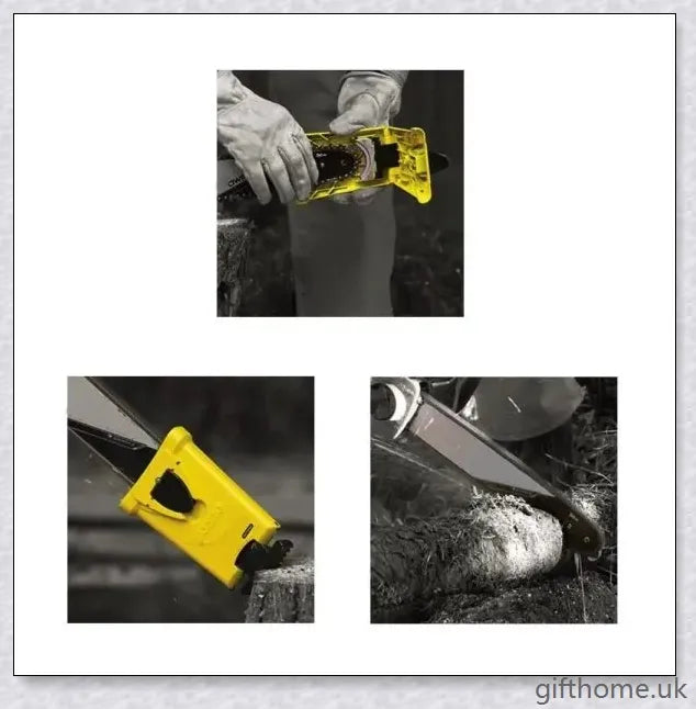 A compact and lightweight chainsaw teeth sharpener with a protective case and high-quality whetstone for quickly restoring the cutting edge of your chainsaw.