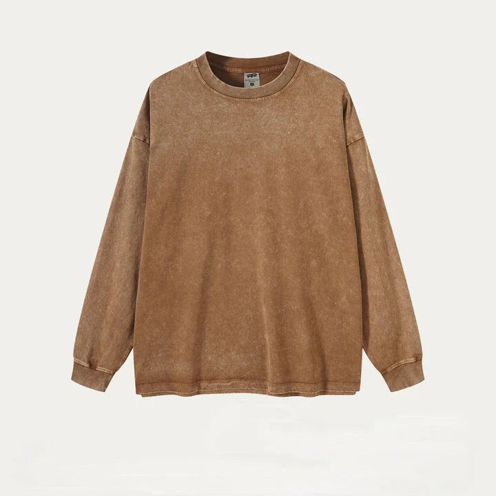 Men's Purified Cotton Long Sleeve Loose Shirt in a range of sophisticated colours, featuring a relaxed, yet refined, fit and premium-quality construction.