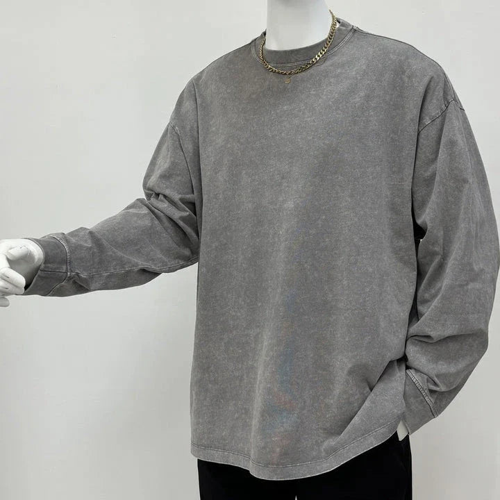 Men's Purified Cotton Long Sleeve Loose Shirt in a range of sophisticated colours, featuring a relaxed, yet refined, fit and premium-quality construction.