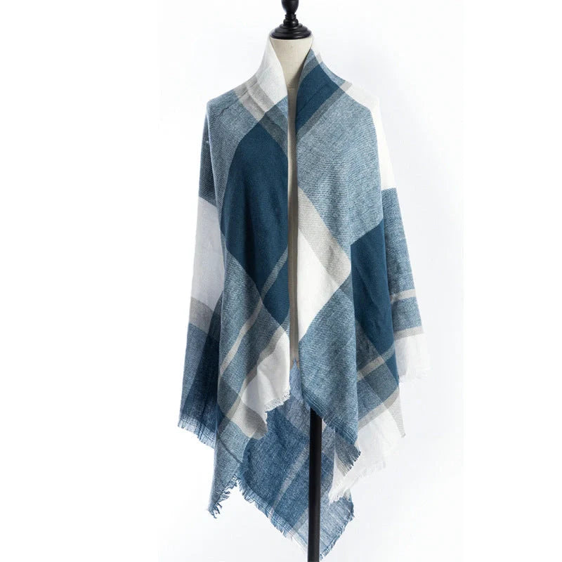 Luxury plus-sized double-sided cashmere-like scarf shawl in various colors