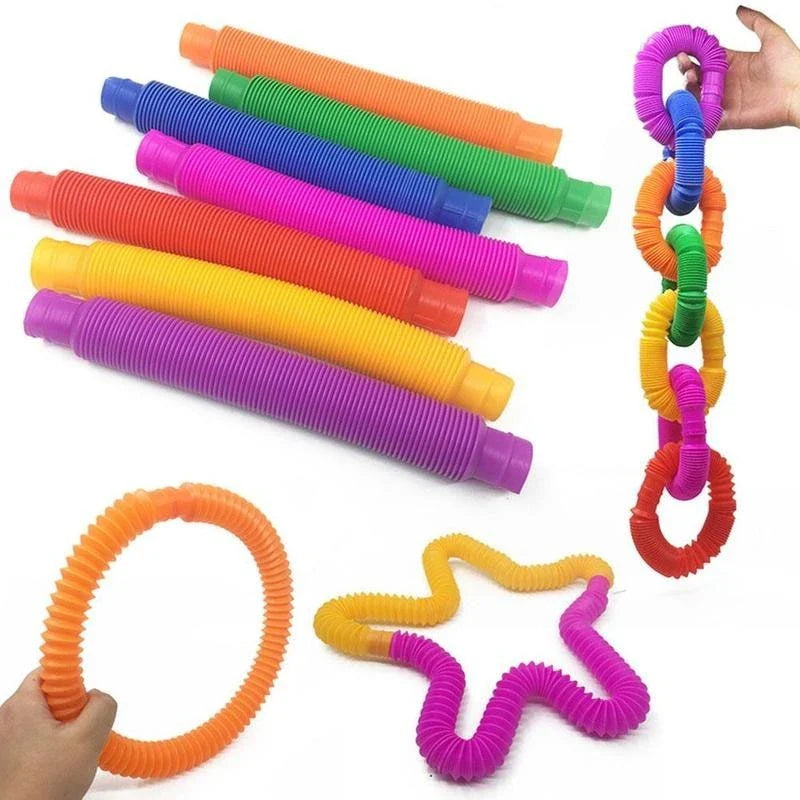 Colorful Sensory Tube Toy for Children's Creative Play