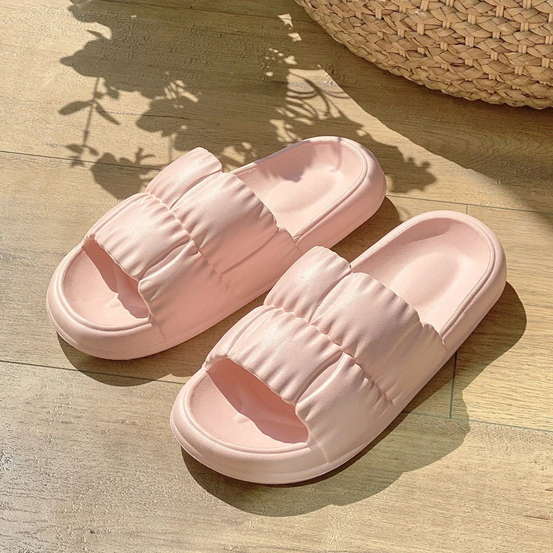 Plush Comfort Bathroom Slides in various vibrant colors, featuring soft EVA soles and water-resistant design