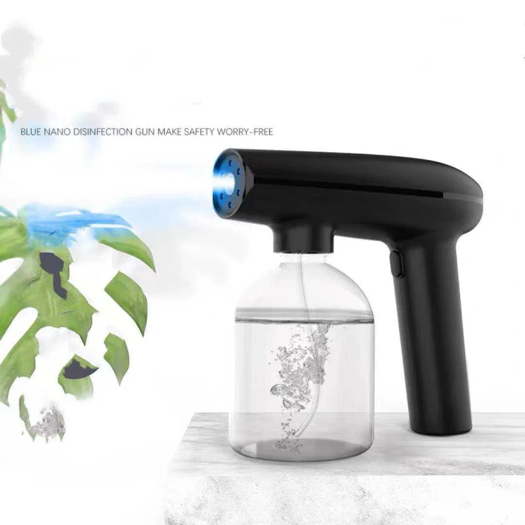 Premium disinfectant mist sprayer with nano-atomisation technology, ideal for home and car cleaning and sanitisation