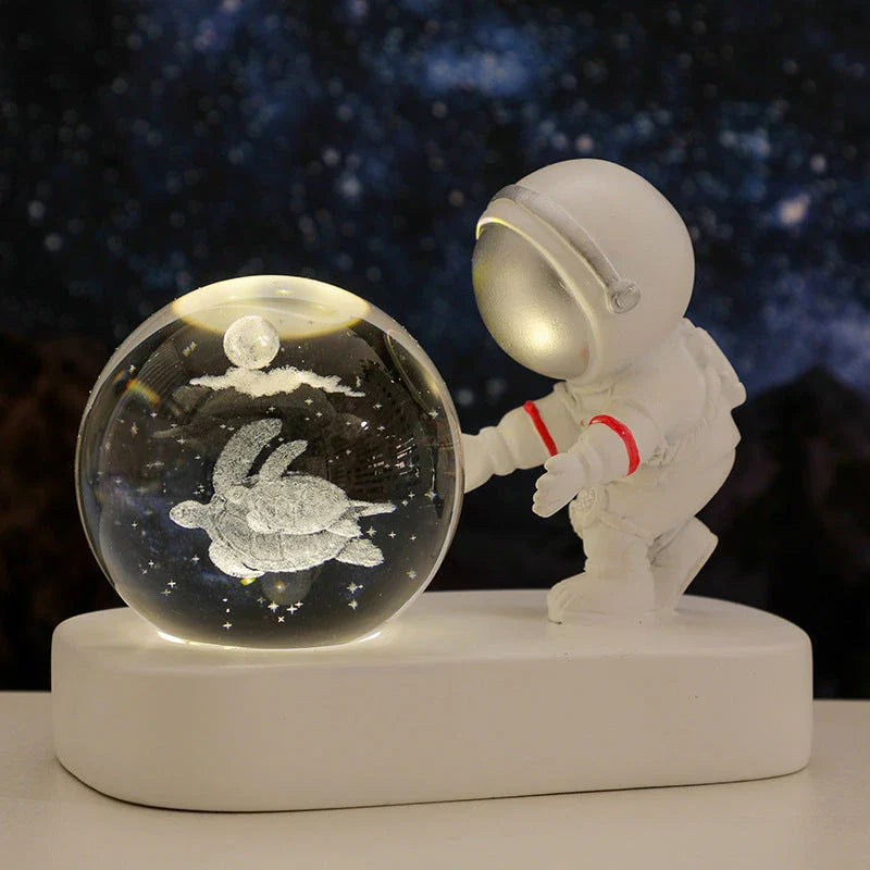 Enchanting Cosmic Night Light: A mesmerizing crystal ball that casts a warm, soothing glow and transforms any space into a tranquil oasis with its stunning 3D celestial design.