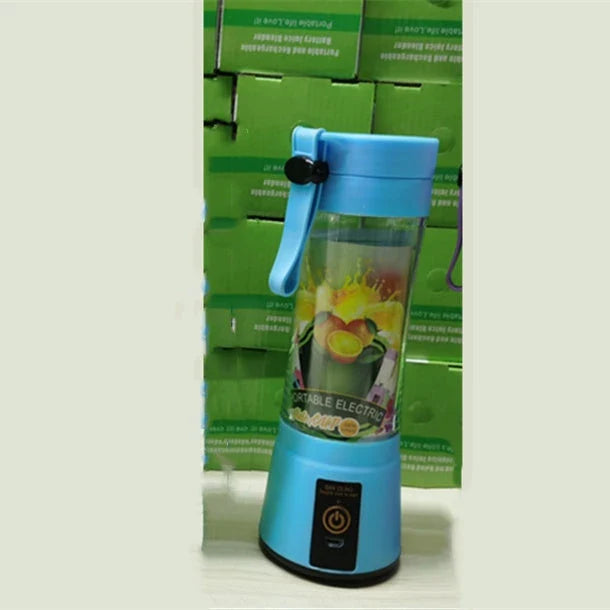 Portable smoothie blender with USB rechargeable battery, six-blade design, and automatic cleaning function for on-the-go healthy nutrition.