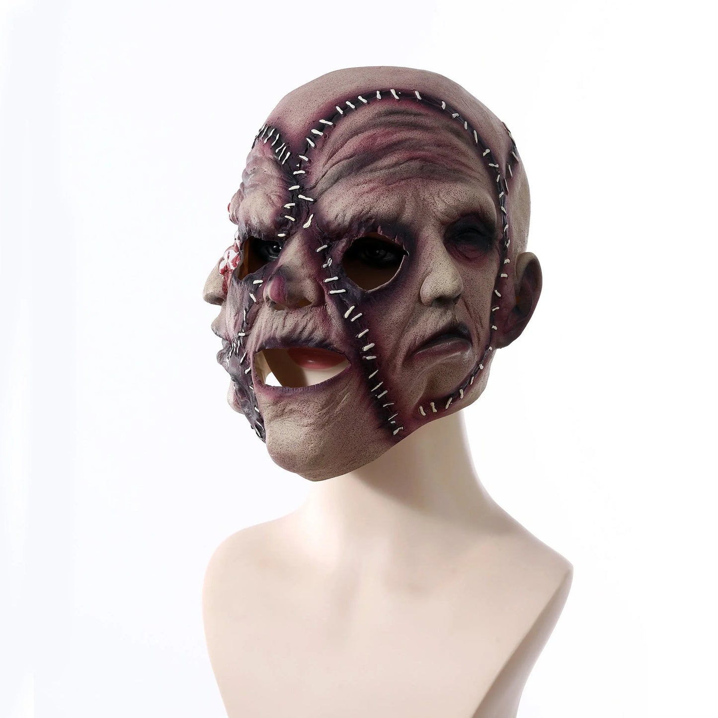 Halloween Three-sided Grimace Horror Mask for cosplay and parties