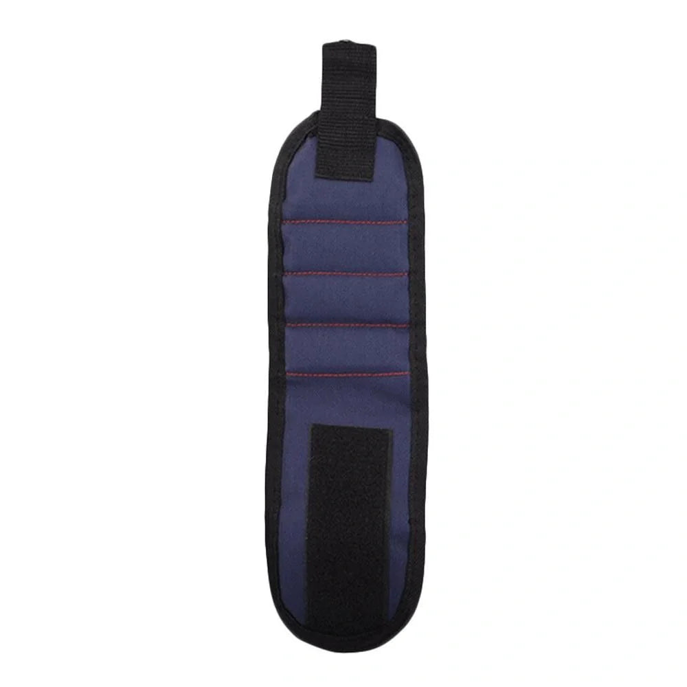 A 15-slot magnetic wristband made of durable nylon with powerful embedded magnets for organising and holding small tools and fasteners.