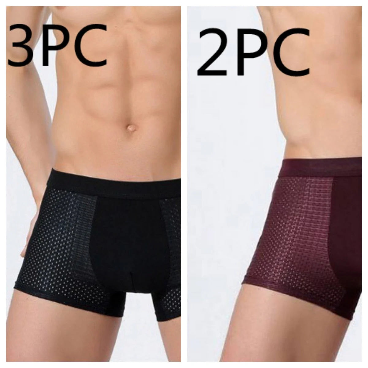Premium modal mesh boxers in various colors and sizes