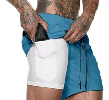 Premium breathable compression shorts with side pockets for enhanced comfort and performance during workouts