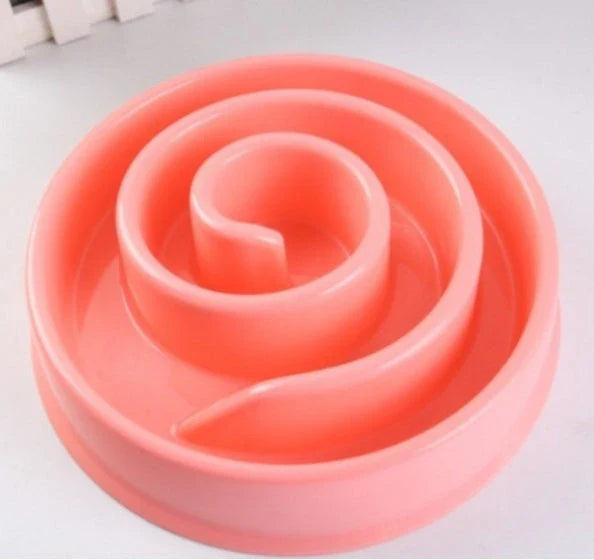Anti-choke pet bowl made of durable plastic, available in multiple vibrant colours to suit your pet's style