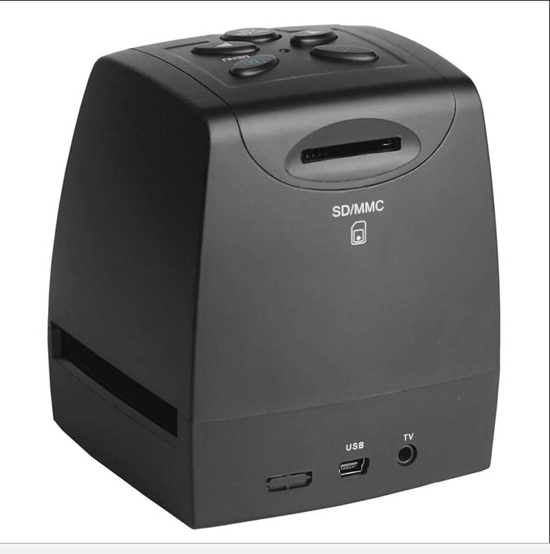 A versatile film and slide scanner that digitizes 35mm film, negatives, and slides with high resolution and vibrant colors.