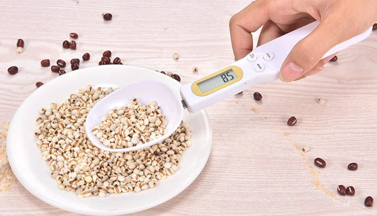 Versatile digital kitchen scale with precise measurements from 0.1g to 500g, multiple unit options, and compact design for easy storage