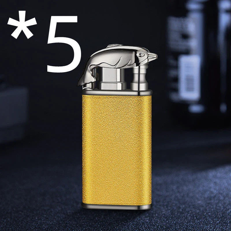 Versatile double flame lighter with a sleek and stylish design, perfect for outdoor adventures, grilling, and cigar lighting.