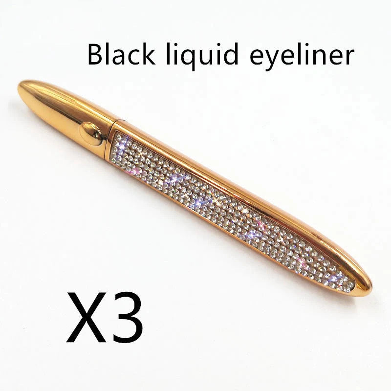 Premium self-adhesive eyeliner and false lash set in various shades