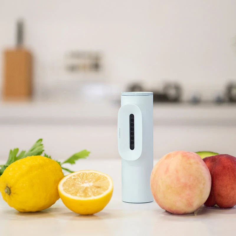 Compact fridge purifier with ozone technology to keep refrigerator fresh and food quality preserved