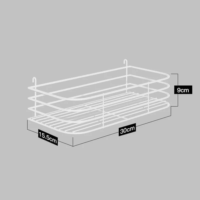 A high-quality stainless steel wall-mounted kitchen storage rack with a perforated design for customisable storage