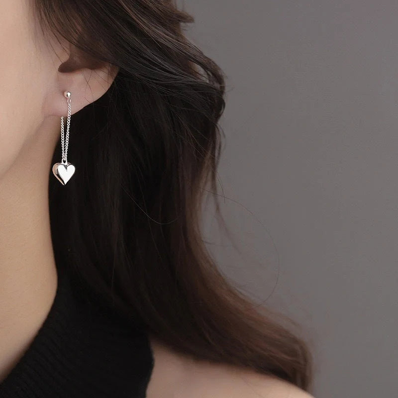 Elegant silver chain earrings for women, perfect for any outfit