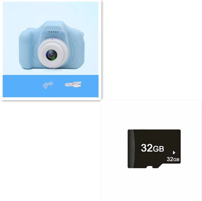 A colorful, cartoon-inspired digital camera for kids with fun filters and high-quality features